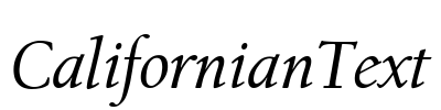 CalifornianText Font Image