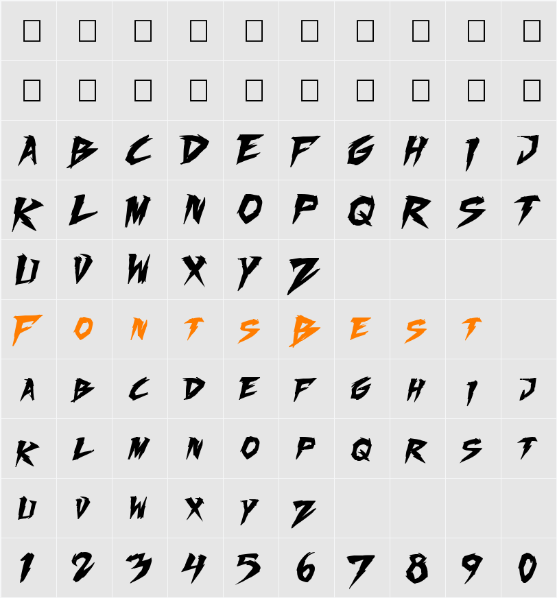 Fighting Spirit turbo Character Map