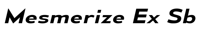 Mesmerize Ex Sb Font Image