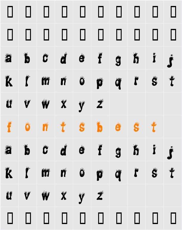 CF Punky Character Map