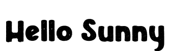 Hello Sunny Font Image