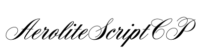 AeroliteScriptCP Font Image