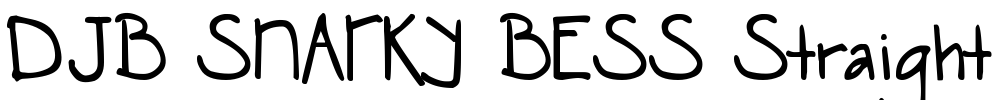 DJB SNARKY BESS Straight Font Image