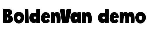 BoldenVan demo Font Image