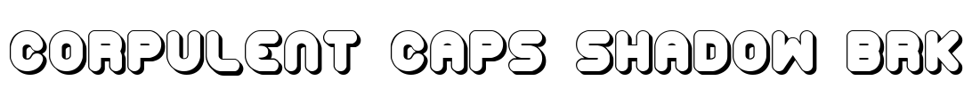 Corpulent Caps Shadow BRK Font Image