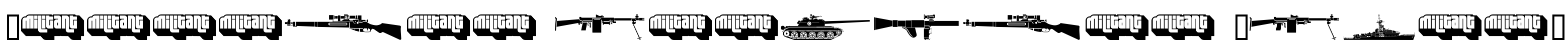 Military dingbats (demo)