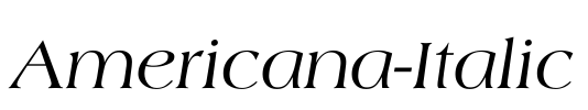 Americana-Italic Font Image