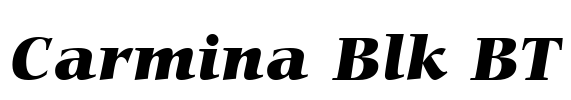 Carmina Blk BT Font Image