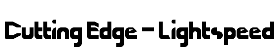 Cutting Edge - Lightspeed Font Image