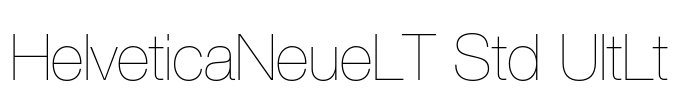 HelveticaNeueLT Std UltLt Font Image