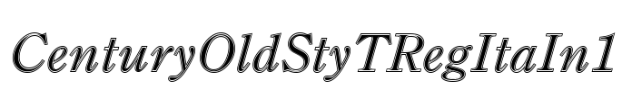 CenturyOldStyTRegItaIn1 Font Image