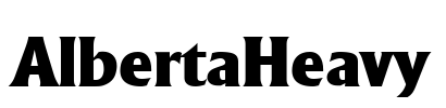 AlbertaHeavy Font Image