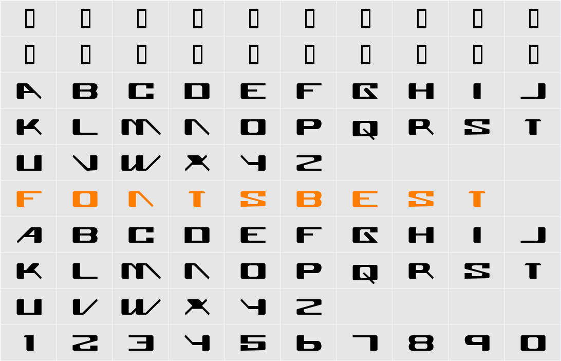 JI-Ectype Character Map