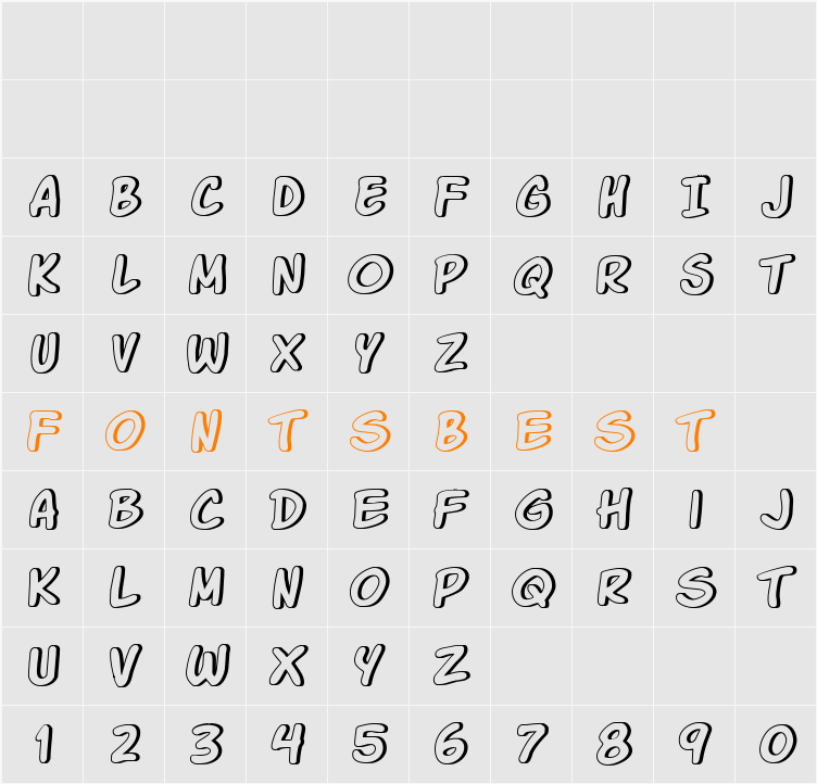 Komika Glaze Character Map