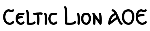 Celtic Lion AOE Font Image