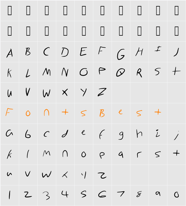 Cartoony_Worldoz Character Map