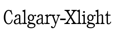 Calgary-Xlight Font Image