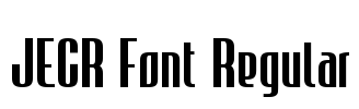 JECR Font Regular Font Image