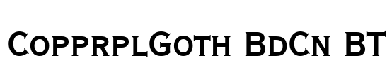 CopprplGoth BdCn BT Font Image