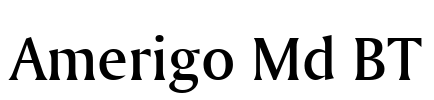 Amerigo Md BT Font Image