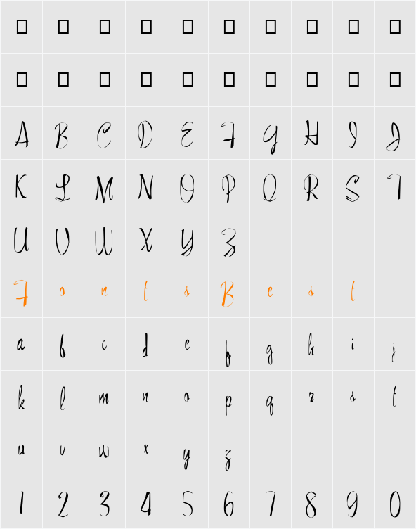 FZ WARPED 28 EX Character Map