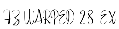 FZ WARPED 28 EX Font Image