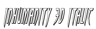 Inhumanity 3D Italic Font Image