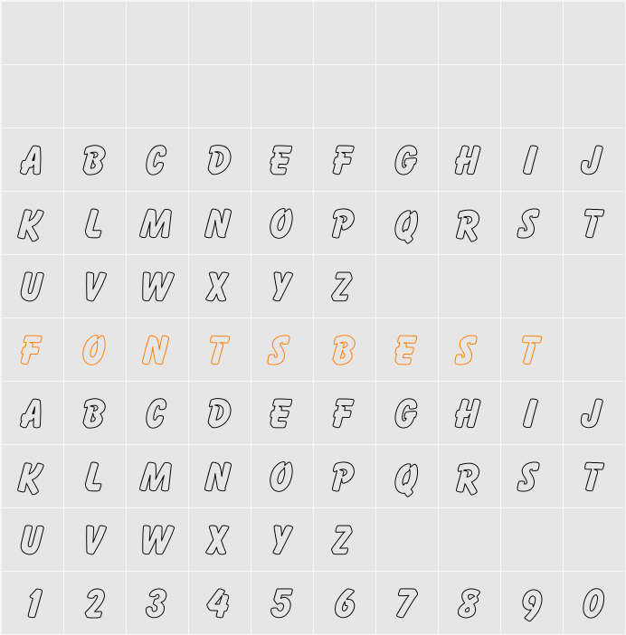 Bush Character Map