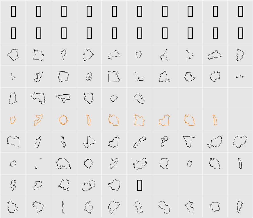 Mini Pics Character Map