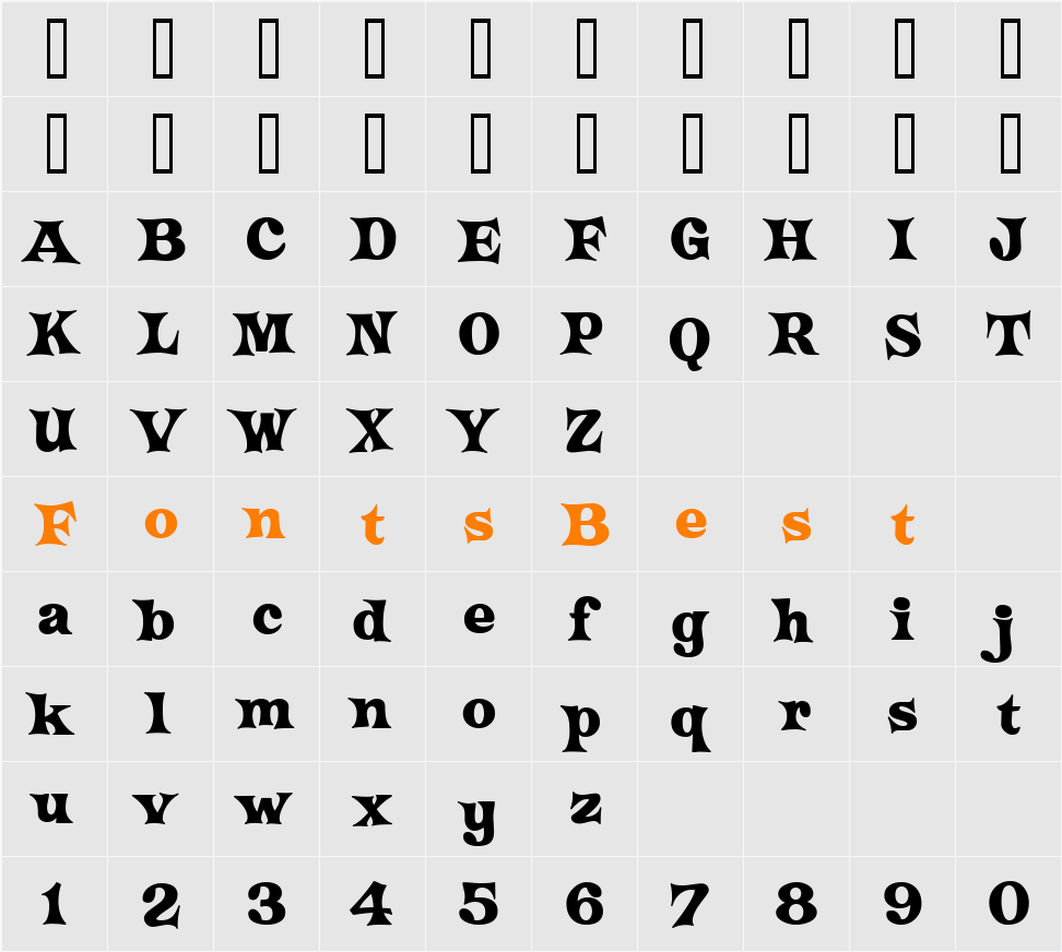 Crazy Harold Character Map