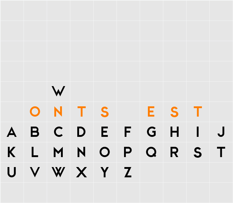 CWG Sans Character Map