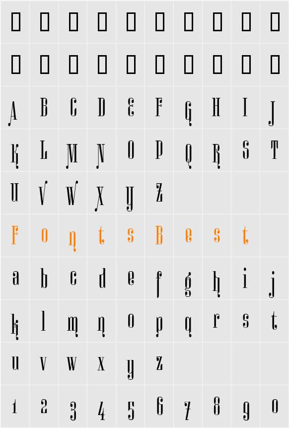 Miserichordia Alternatives Character Map