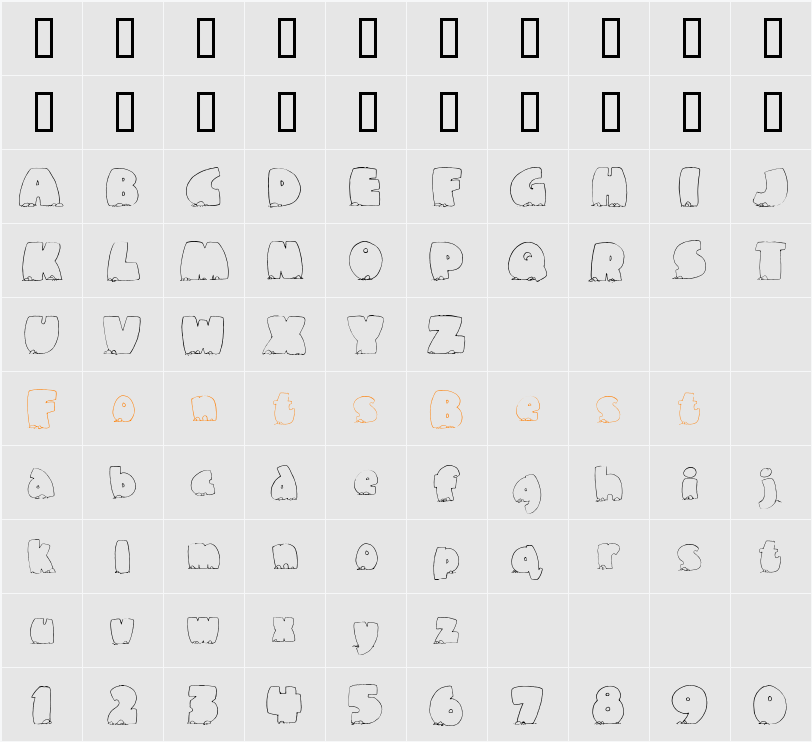 CK Stones Character Map