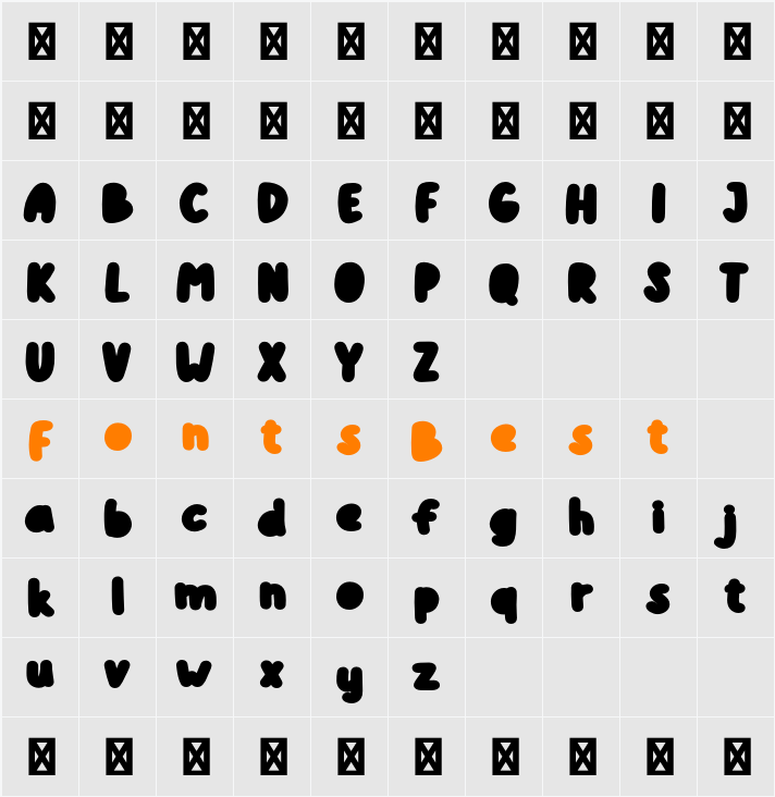 Kiddosy Free Block Character Map