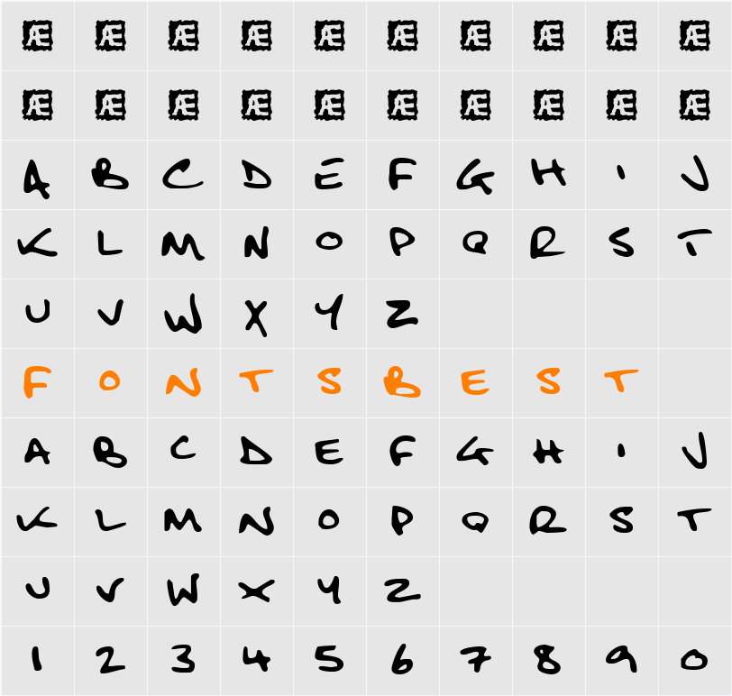 Fatboy Slim BLTC (BRK) Character Map