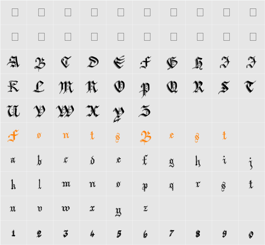 Argor Biw Scaqh Character Map