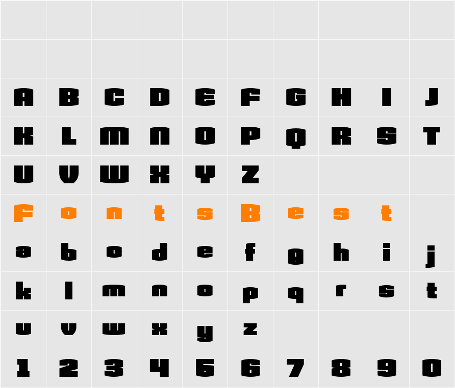 Armada Character Map