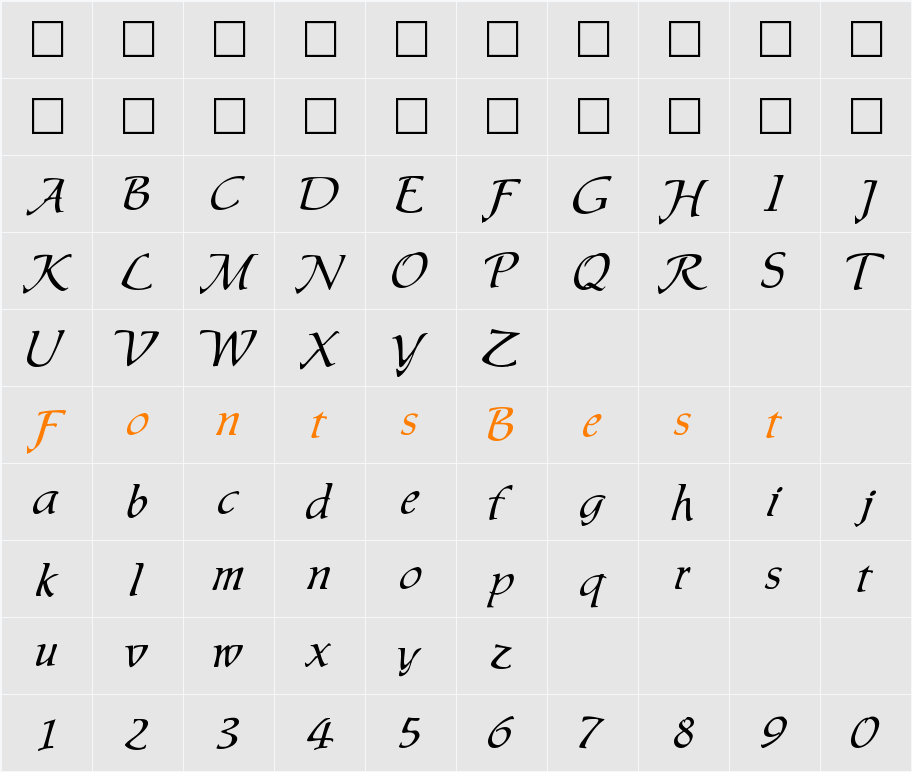 Ingenius Character Map