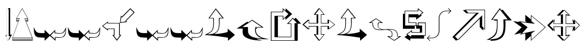 Carr Arrows (outline) Font Image