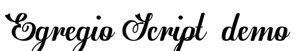 Egregio Script_demo Font Image