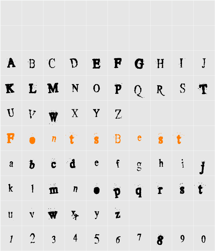 Crusti Character Map