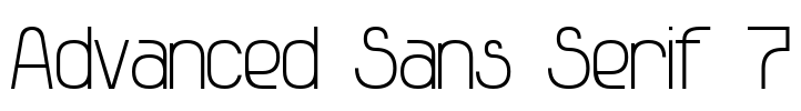 Advanced Sans Serif 7