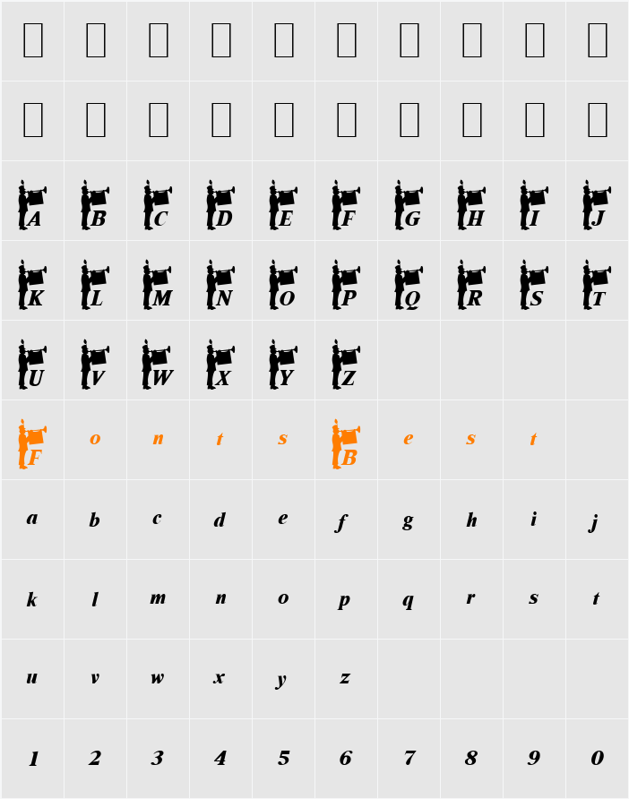 Fanfare Becker Character Map