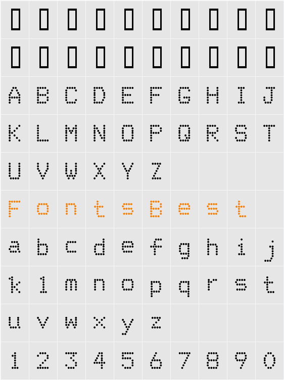 Matricha Character Map