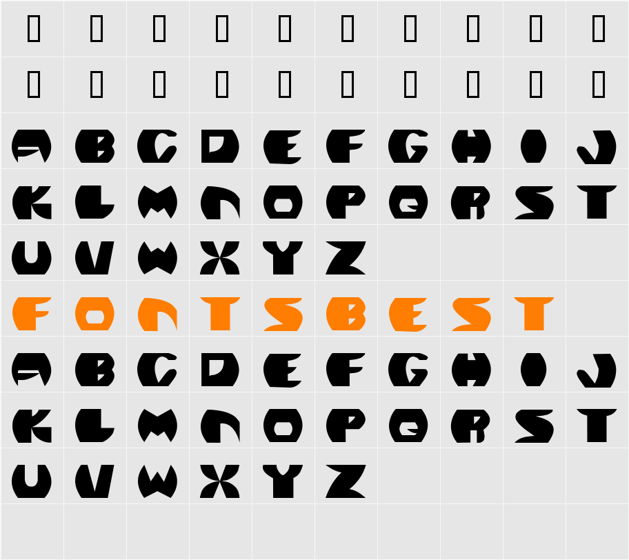 Cyber Phonic Character Map