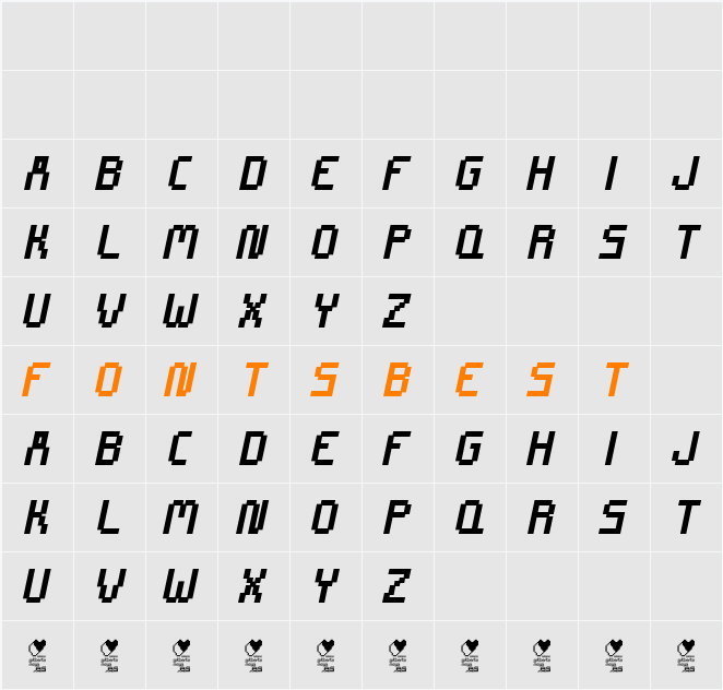 CHIP TUNES Character Map