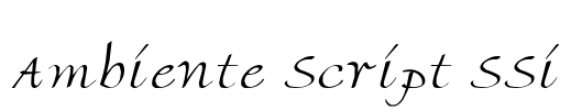 Ambiente Script SSi Font Image