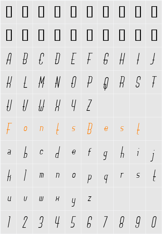 Century Character Map