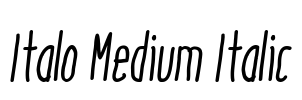 Italo Medium Italic Font Image