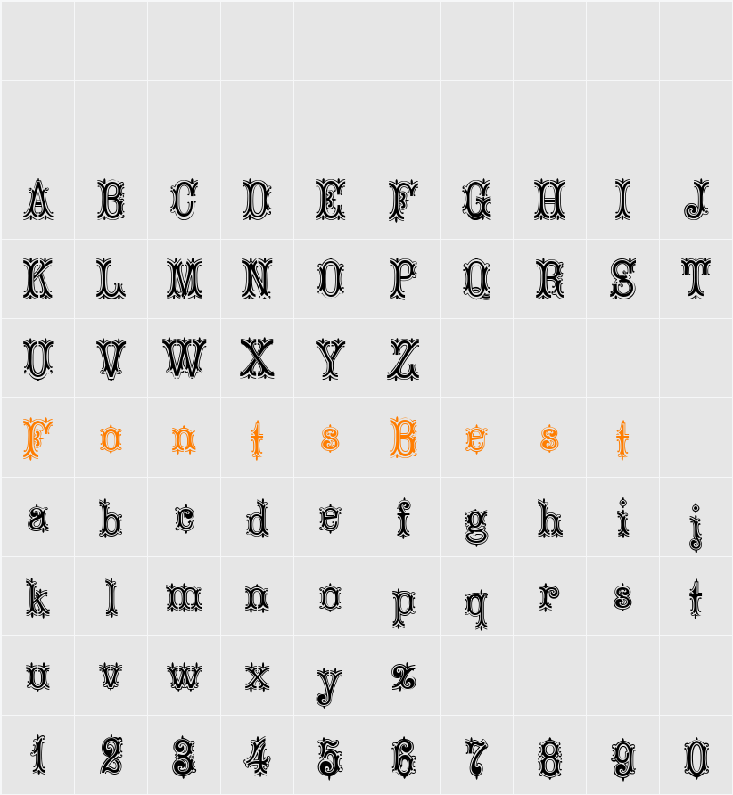 ARIDI31 Character Map